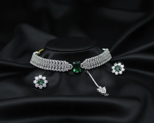 Green_Brass_Necklace_Set_For_Women